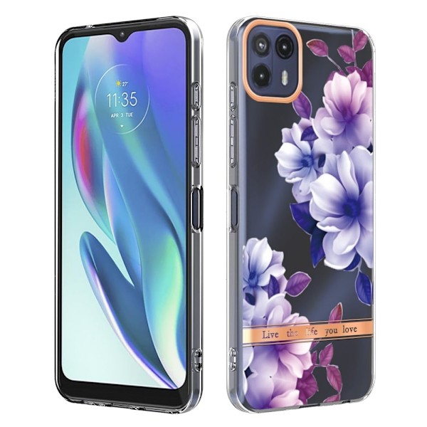 Supertunt och tåligt mjukfodral för Motorola Moto G50 5G - Lila Begonia Lila