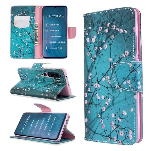 Wonderland Xiaomi Mi CC9 Pro / Mi Note 10 / Mi Note 10 Pro etui – Træ med Blomster Multicolor