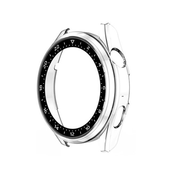 Huawei Watch 3 Pro scale design frame + tempered glass screen protector - Transparent Transparent