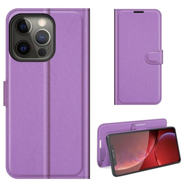 Classic iPhone 13 Pro flip etui - Lilla Purple