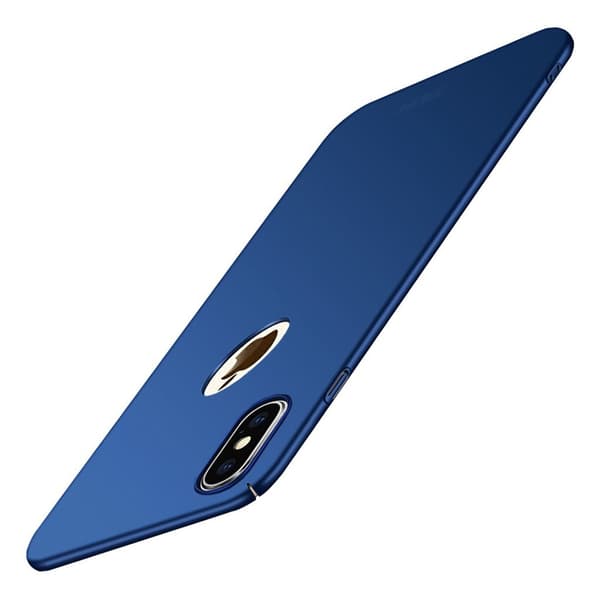 MOFI iPhone XS beskyttelses deksel av plastikk med matt overflate - blå Blue