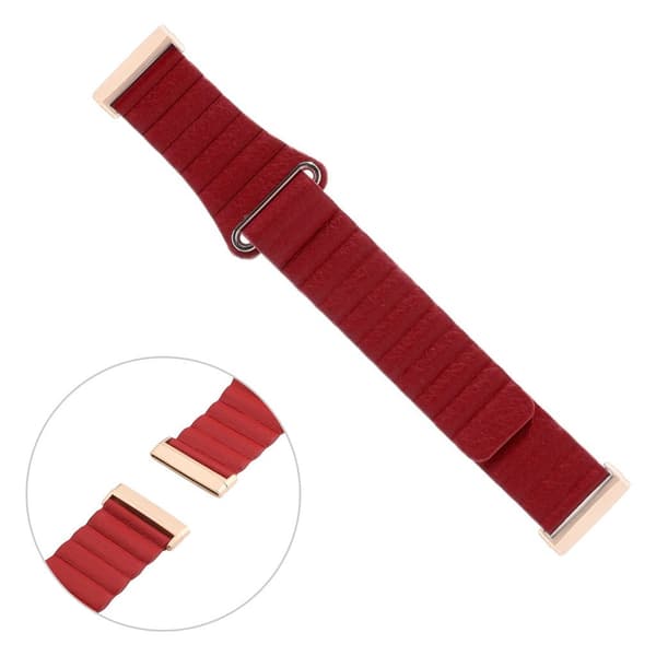 Fitbit Versa 3 ægte læder rem - rød Red