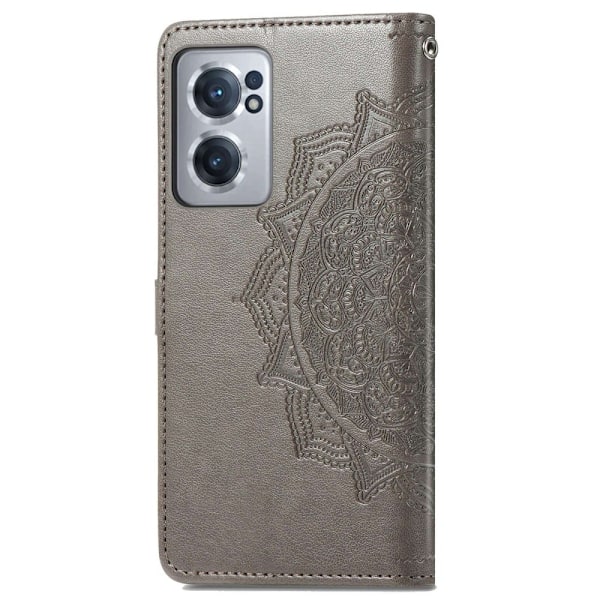 Mandala OnePlus Nord Ce 2 5g Flip Etui - Grå Silver grey