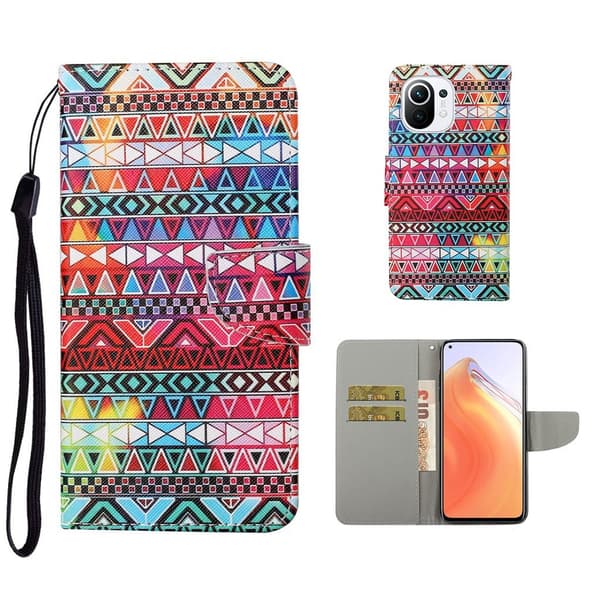 Wonderland Xiaomi Mi 11 Flip Etui - Geometri Gathering Multicolor