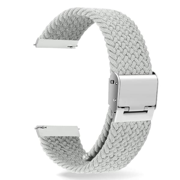 22mm Universal elastinen nailon kellohihna - Valkoinen White