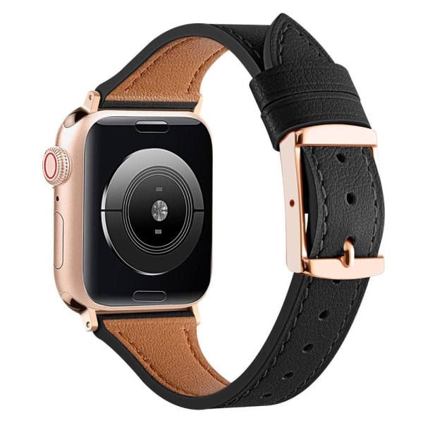 Apple Watch Series 8 (45mm) / Watch Ultra genuine leather watch Svart