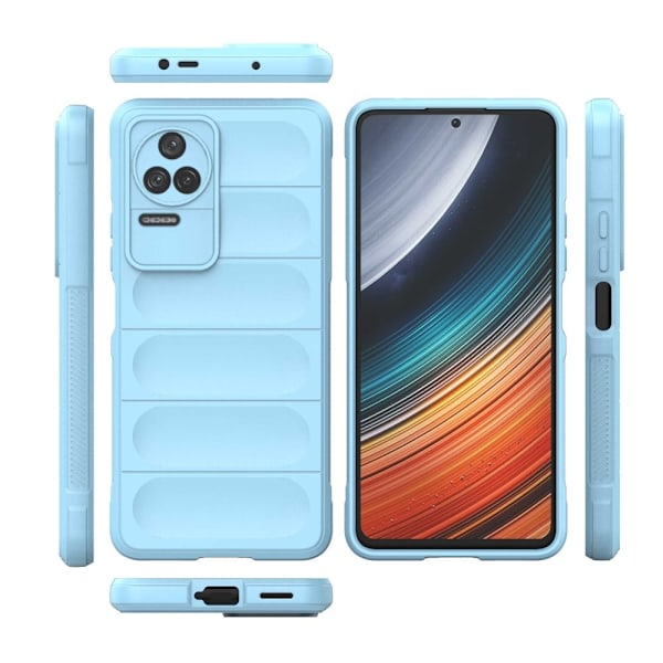 Mjukt greppformat Xiaomi Poco F4 / Xiaomi Redmi K40S skal - Blå Blå