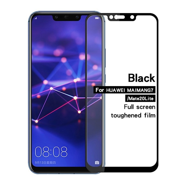 MOFI Huawei Mate 20 Lite beskyttelsesfilm i hærdet glas - Sort Transparent