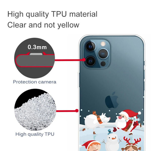 Julfodral till iPhone 14 Pro - Christmas Snow Vit