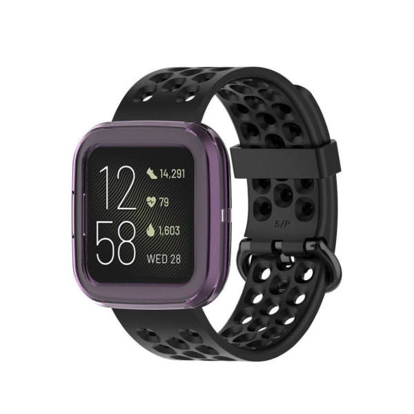 Fitbit Versa 2 flexibelt genomskinligt fodral - Lila Lila