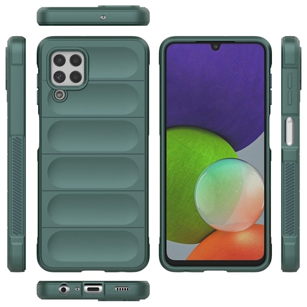 Mjukt greppformat Samsung Galaxy A22 4G skal - Grön Grön