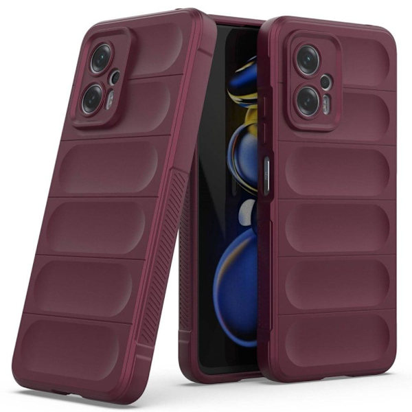 Mjukt greppformat Xiaomi Redmi Note 11T Pro Plus / Xiaomi Redmi Note 11T Pro / Xiaomi Poco X4 GT skal - Röd Röd