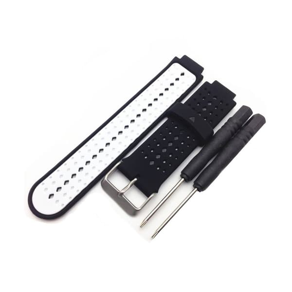 Garmin forerunner universel silikone urrem - Hvid / Sort White