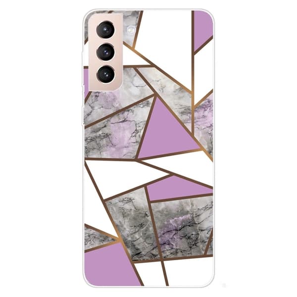 Marble Samsung Galaxy S22 Suojakotelo - Violetti / Valkoinen / Harmaa Marble Multicolor