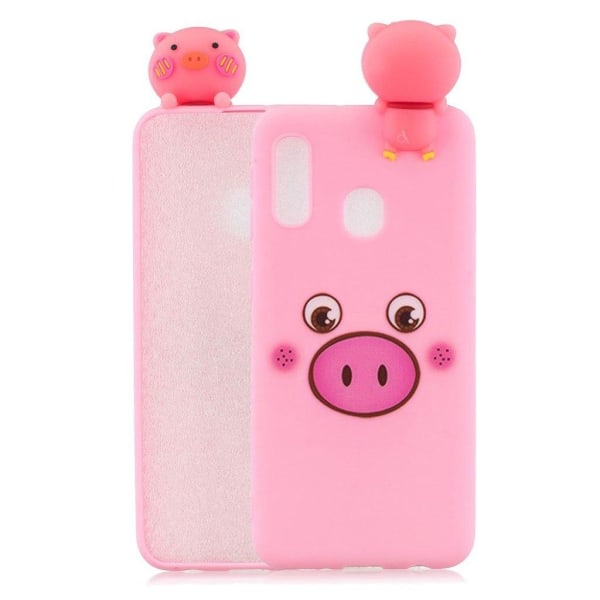 Cute 3D Samsung Galaxy A20e skal - Rosa Rosa