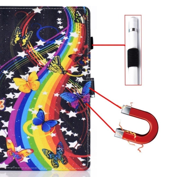 Lenovo Tab M10 cool pattern leather flip case - Rainbow and Butt multifärg