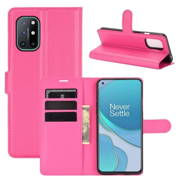 Classic OnePlus 8T flip etui - Rose Pink