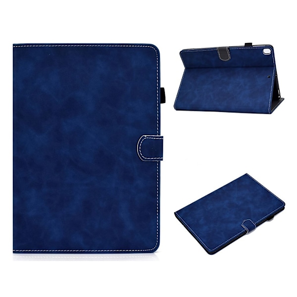 Solid Color Card Slots Stand Flip Leather Protective Cover iPad 10.2 (2021)/(2020)/(2019) / iPad Air 10.5 inch (2019) - Blå Blue