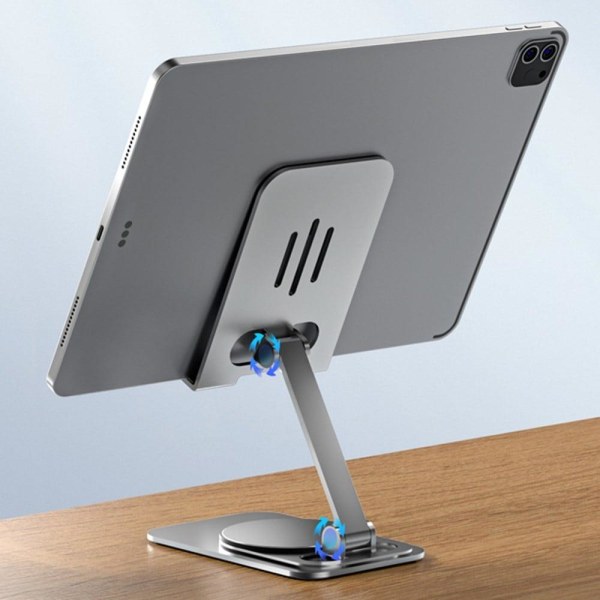 Universelt drejeligt skrivebordsstativ til telefon og tablet i a Silver grey