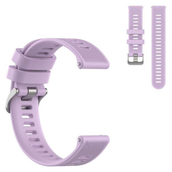 20mm twill texture silicone watch strap for Garmin Forerunner 15 Purple