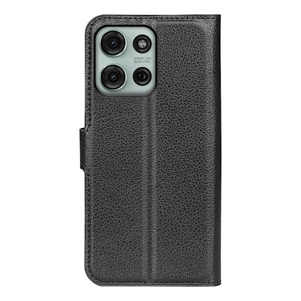 Klassisk Motorola Moto G75 flip etui - Sort Black