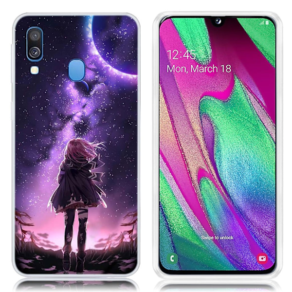 Deco Samsung Galaxy A40 deksel - Stjernehimmel Multicolor