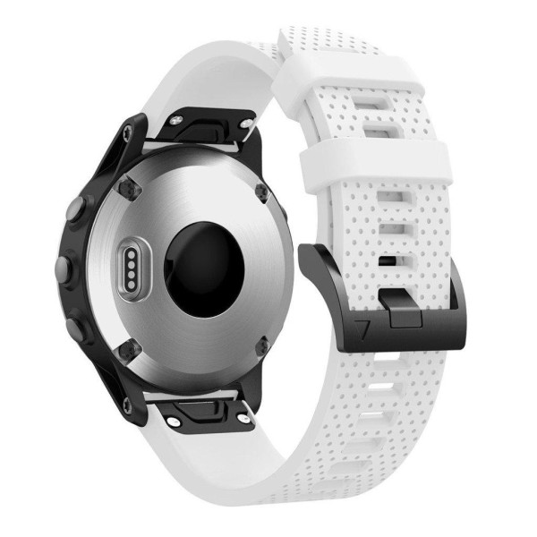 Stilfuld silikone-urrem til Garmin Fenix 5S - Hvid White