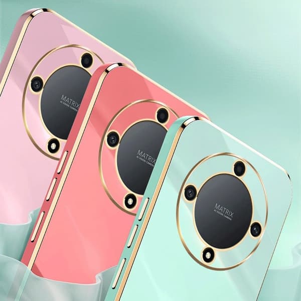 XINLI för Honor Magic5 Lite 5G / X9a 5G Galvanisering TPU Telefonfodral Skyddande telefonskydd - Rosa Rosa