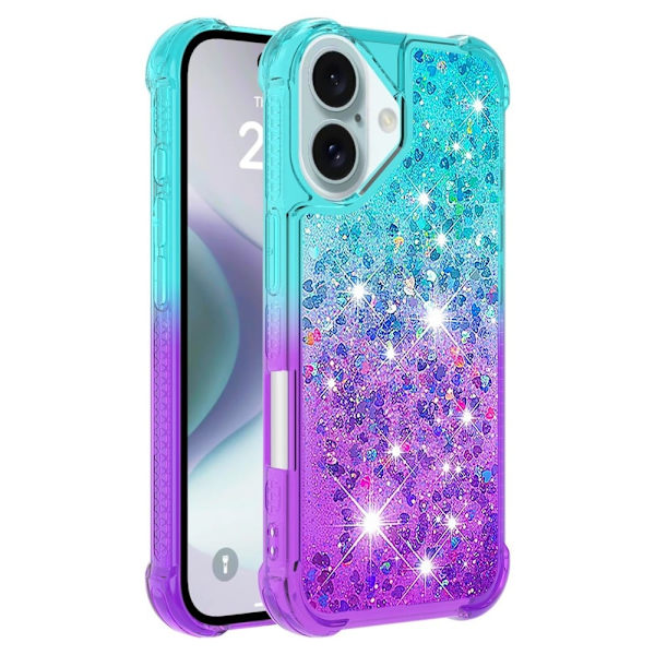 Princess iPhone 16 cover - Himmelblå + Lilla Purple