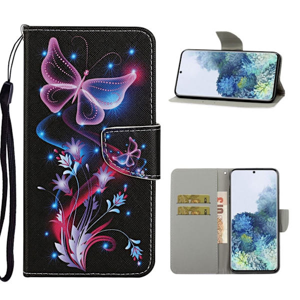 wonderland Samsung Galaxy S21 Plus flip etui - sommerfugl Multicolor