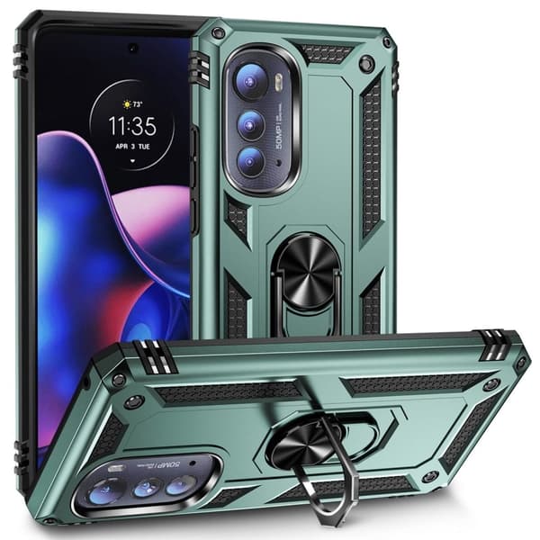 Bofink Combat Motorola Moto Edge 2022 Etui - Sortliggrøn Green