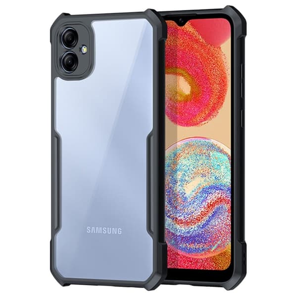 Stöttåligt Samsung Galaxy A04e hybridskal - Svart Svart