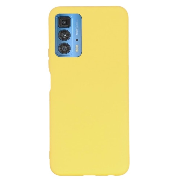 Matte Liquid Silikone Cover til Motorola Edge 20 Pro - Gul Yellow