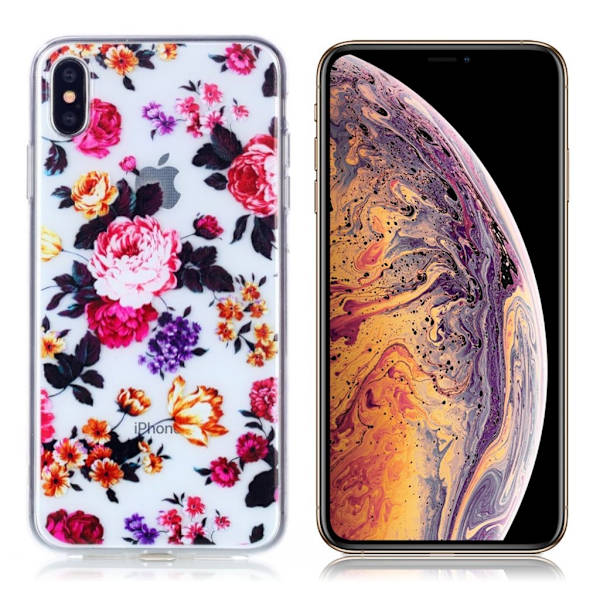iPhone 9 Plus mobilskal silikon tryckmönster - Underbara blommor multifärg