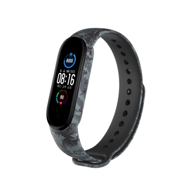 Xiaomi Mi Band 5 cool pattern watch band - Green / Black Grön