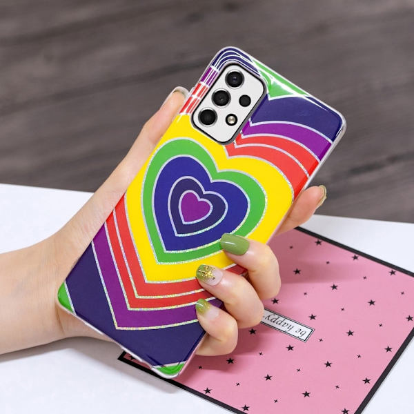 Marble Samsung Galaxy A53 5G Suojakotelo - Heart Multicolor