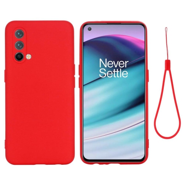 Matte Liquid Silikoni Suojakuori For OnePlus Nord CE 5G - Punain Red