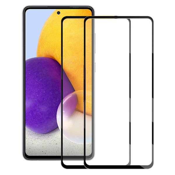 2 stk AMORUS ekstra stærk skærmbeskyttelse af glas til Samsung Galaxy A72 5G Transparent