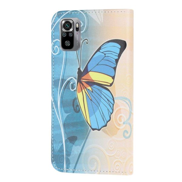 Wonderland Xiaomi Redmi Note 10S / Xiaomi Redmi Note 10 flip kuoret - Perhonen Blue