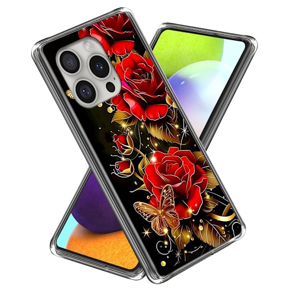 Vibe iPhone 16 Pro -kansi - Perhosruusut Red