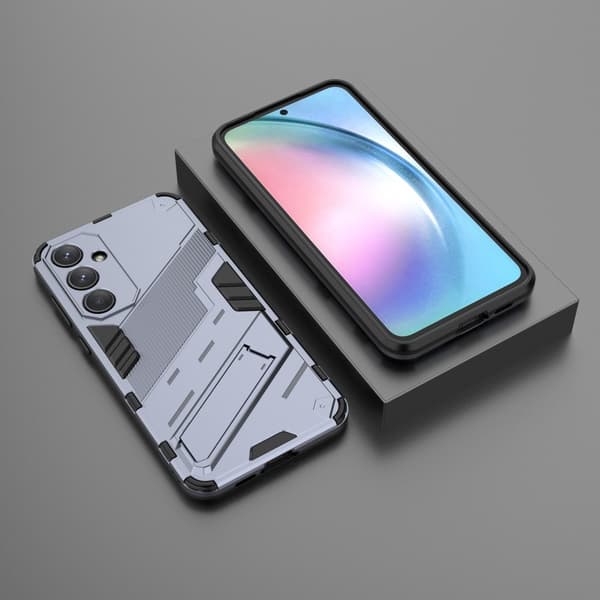 Stötsäkert Samsung Galaxy A55 skal med modernt utseende - Mörkblå Blå