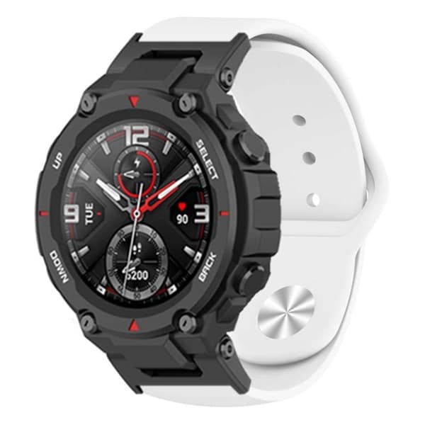 Huami Amazfit T-Rex / T-Rex Pro Silikonklokkerem Legering Spenne Erstatningsklokkebånd - Hvit White