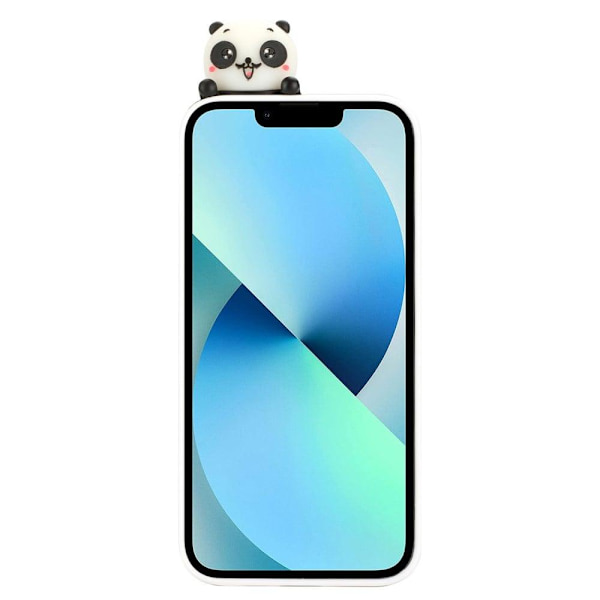 Cute 3D iPhone 14 Plus skal - Vit Vit