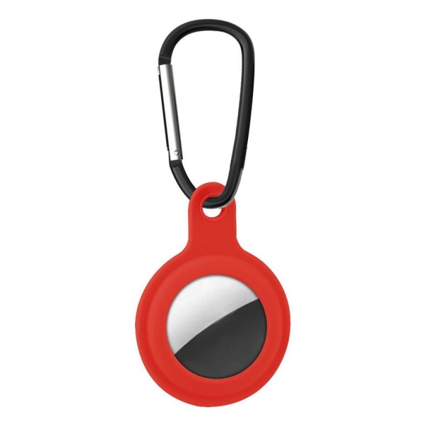 AirTags soft silicone cover with hook - Red Red