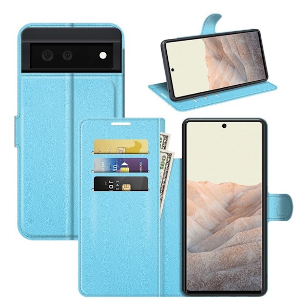 Classic Google Pixel 6 Läppäkotelo - Sininen Blue