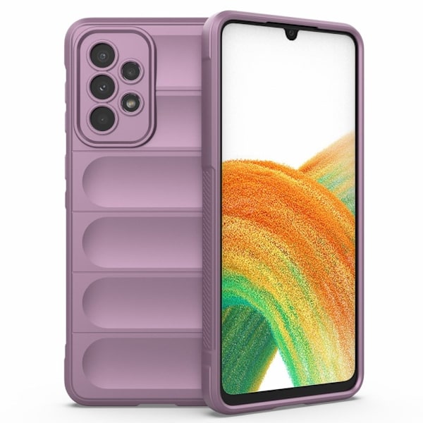 Mjukt greppformat Samsung Galaxy A73 skal - Lila Lila