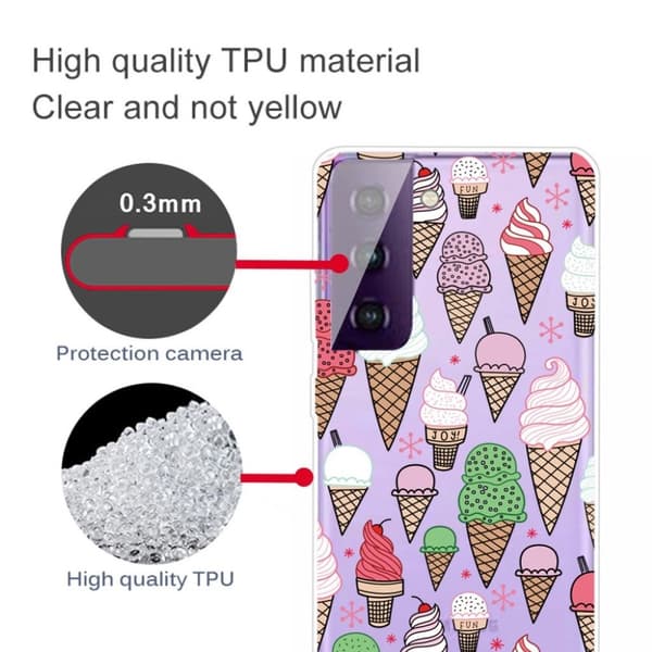 Deco Samsung Galaxy S21 Plus 5G kotelot - Useita Jäätelöä Multicolor