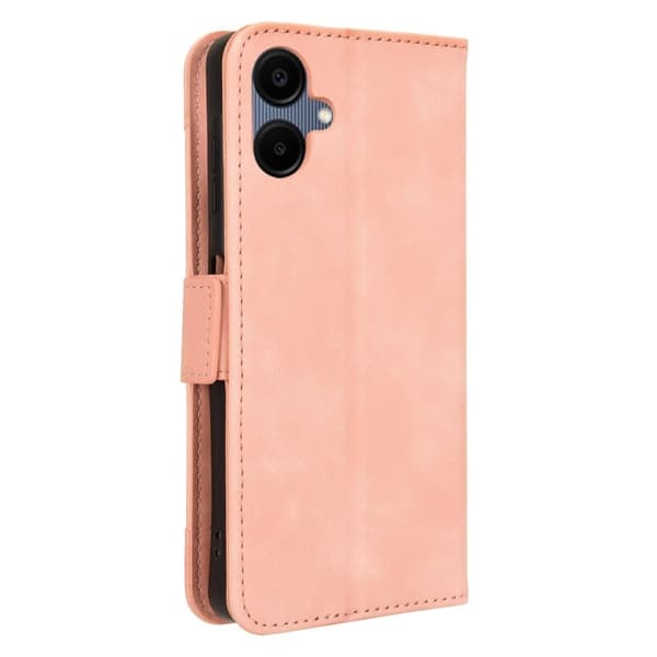 Moderne Samsung Galaxy A06 læderetui med pung - Lyserød Pink