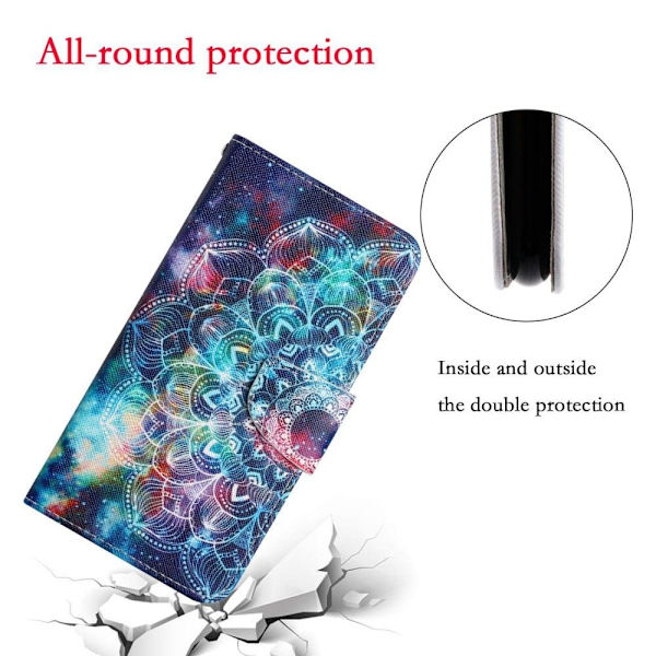 Wonderland Samsung Galaxy A54 Läppäkotelo - Starry Sky / Mandala Multicolor