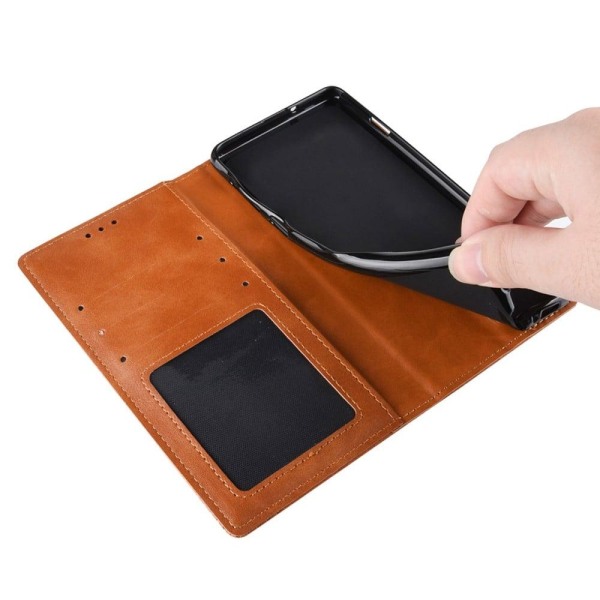 Bofink Vintage läder Samsung Galaxy S22 fodral - Blå Blå